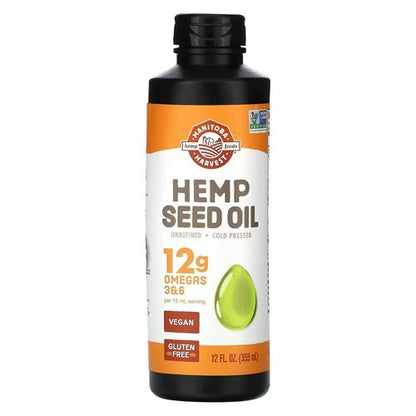 Manitoba Natural Hemp Seed Oil Organic 12oz