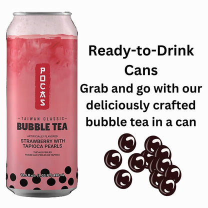 Pocas Bubble Tea Strawberry 16.5oz