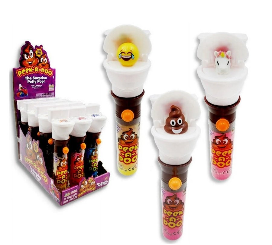 Peek-A-Poo Lollipop Candy Toy Dispenser 12ct per box