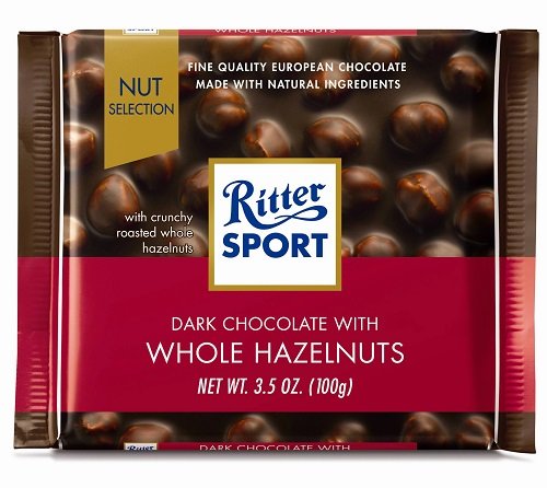 Ritter Sport Dark Chocolate with Whole Hazelnuts