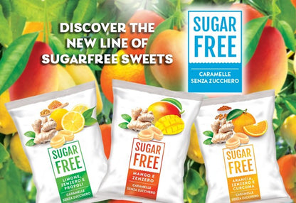 Sugar-free candies Orange, Ginger and Turmeric