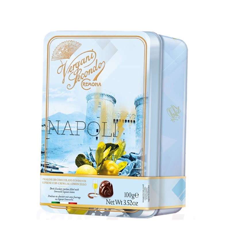 Yummygift Vegani Napoli Dark Chocolate Filled with limoncello liquor cream 100g